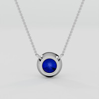 1.63 Ct. Blue Sapphire Pendant, 10K White Gold 4