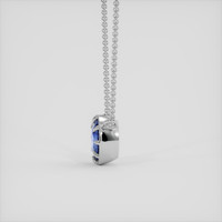 1.27 Ct. Blue Sapphire Pendant, 14K White Gold 3