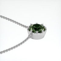 2.17 Ct. Green Sapphire Pendant, 14K White Gold 3