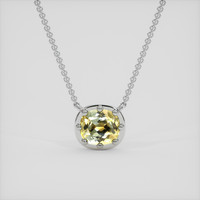 0.89 Ct. Bi Color Sapphire Pendant, 18K White Gold 1