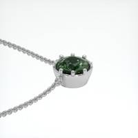 2.14 Ct. Green Sapphire Pendant, 18K White Gold 3