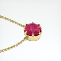 7.63 Ct. Ruby Pendant, 14K Yellow Gold 3