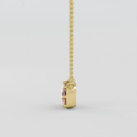 1.10 Ct. Padparadscha Sapphire Pendant, 14K Yellow Gold 3
