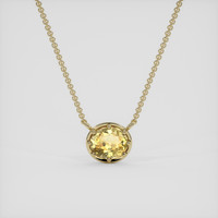 0.72 Ct. Yellow Sapphire Pendant, 14K Yellow Gold 1