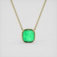 5.70 Ct. Emerald Pendant, 18K Yellow Gold 1