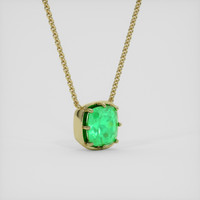 5.70 Ct. Emerald Pendant, 18K Yellow Gold 2