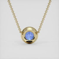 7.20 Ct. Blue Sapphire Pendant, 18K Yellow Gold 4