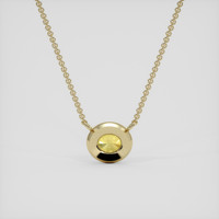 0.72 Ct. Yellow Sapphire Pendant, 18K Yellow Gold 4