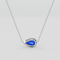 1.59 Ct. Blue Sapphire Pendant, Platinum 950 4