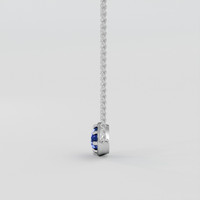 2.07 Ct. Blue Sapphire Pendant, Platinum 950 3