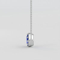 1.27 Ct. Blue Sapphire Pendant, 10K White Gold 3