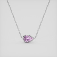 2.98 Ct. Purplish Pink Kunzite Pendant, 14K White Gold 1