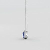 2.00 Ct. Blue Sapphire Pendant, 14K White Gold 3