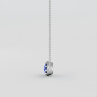 1.59 Ct. Blue Sapphire Pendant, 14K White Gold 3