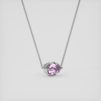 2.98 Ct. Purplish Pink Kunzite Pendant, 18K White Gold 2
