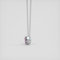2.98 Ct. Purplish Pink Kunzite Pendant, 18K White Gold 3