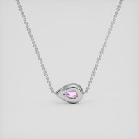 2.98 Ct. Purplish Pink Kunzite Pendant, 18K White Gold 4