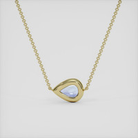 6.14 Ct. Blue Sapphire Pendant, 14K Yellow Gold 4
