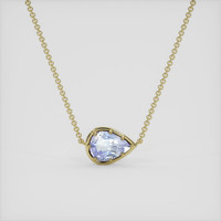 6.14 Ct. Blue Sapphire Pendant, 18K Yellow Gold 1