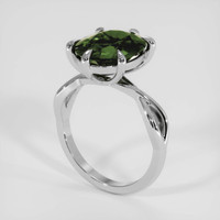 5.74 Ct. Bluish Green Sapphire Ring, Platinum 950 2