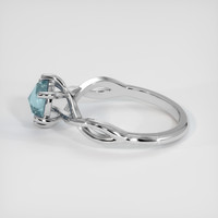 1.02 Ct. Greenish Blue Sapphire Ring, Platinum 950 4