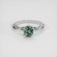 0.85 Ct. Green Sapphire Ring, Platinum 950 1