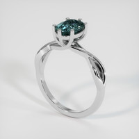 1.20 Ct. Bluish Green Sapphire Ring, Platinum 950 2