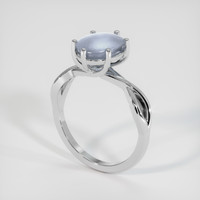 3.17 Ct. Grey Sapphire Ring, Platinum 950 2