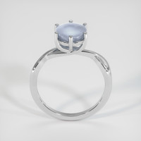 3.17 Ct. Grey Sapphire Ring, Platinum 950 3