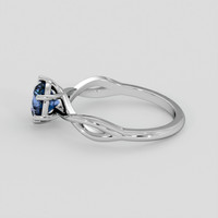 1.37 Ct. Greenish Blue Sapphire Ring, Platinum 950 4