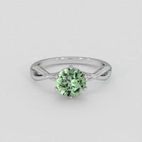 1.64 Ct. Green Sapphire Ring, Platinum 950 1