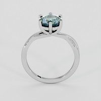 2.30 Ct. Greenish Blue Sapphire Ring, Platinum 950 3