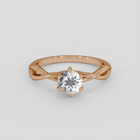 0.76 Ct. White Sapphire Ring, 14K Rose Gold 1