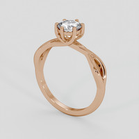 0.76 Ct. White Sapphire Ring, 14K Rose Gold 2