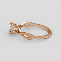 0.76 Ct. White Sapphire Ring, 14K Rose Gold 4