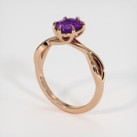 2.00 Ct. Purple Sapphire Ring, 14K Rose Gold 2