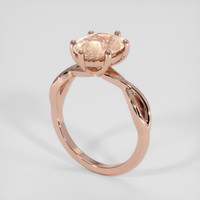 3.55 Ct. Padparadscha Sapphire Ring, 14K Rose Gold 2