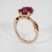 4.76 Ct. Bi Color Sapphire Ring, 14K Rose Gold 2
