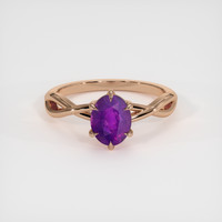 2.00 Ct. Purple Sapphire Ring, 18K Rose Gold 1