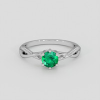 0.47 Ct. Emerald Ring, Silver 1