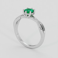 0.47 Ct. Emerald Ring, Silver 2