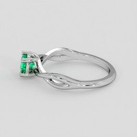 0.47 Ct. Emerald Ring, Silver 4
