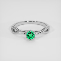 0.25 Ct. Emerald Ring, Silver 1