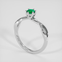 0.25 Ct. Emerald Ring, Silver 2