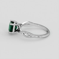 2.05 Ct. Bluish Green Sapphire Ring, Silver 4