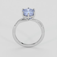 4.35 Ct. Grey Sapphire Ring, Silver 3