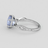 4.35 Ct. Grey Sapphire Ring, Silver 4