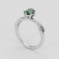 1.05 Ct. Green Sapphire Ring, 10K White Gold 2