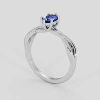 0.51 Ct. Blue Sapphire Ring, 10K White Gold 2
