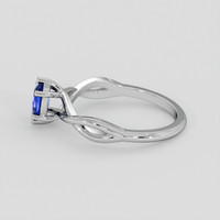 0.51 Ct. Blue Sapphire Ring, 10K White Gold 4